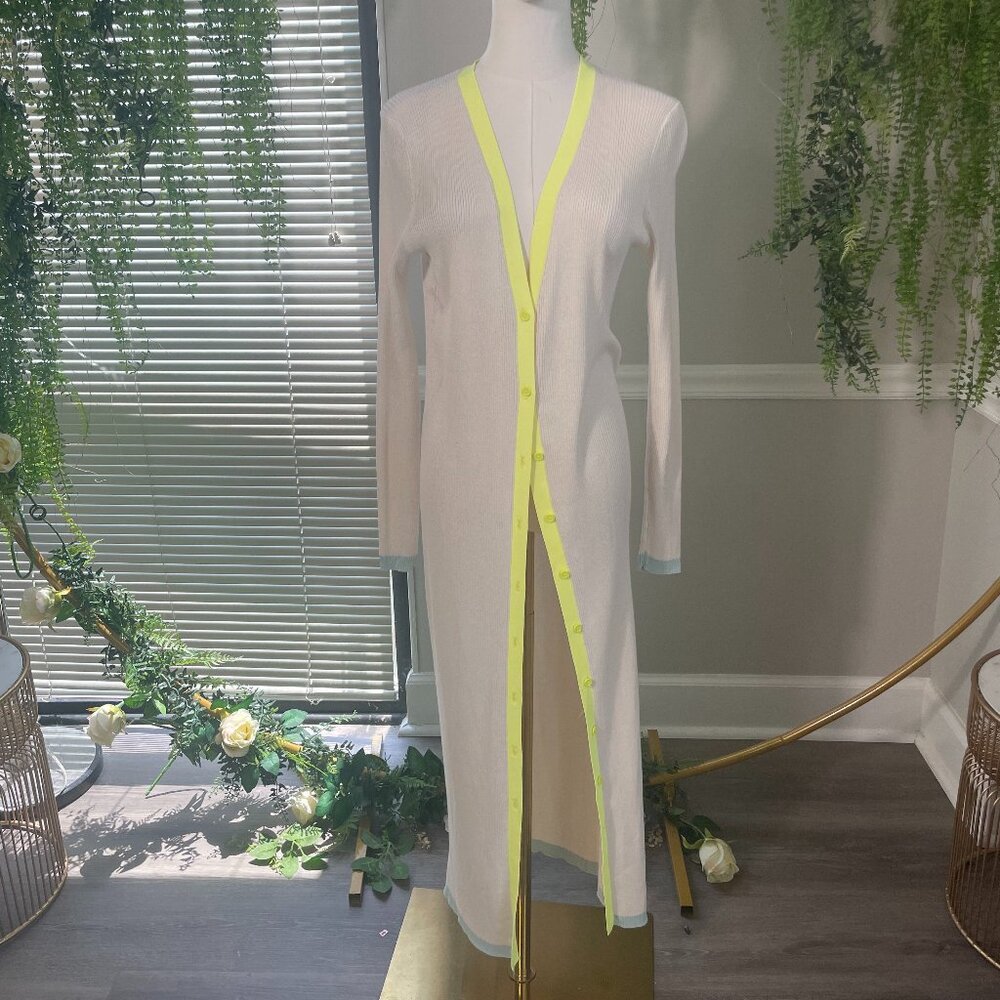 Alice & Olivia | Aria Rib Long Sleeve Long Cardigan